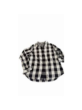 Allison Daley Black & White Gingham Check Button-Down - Size M